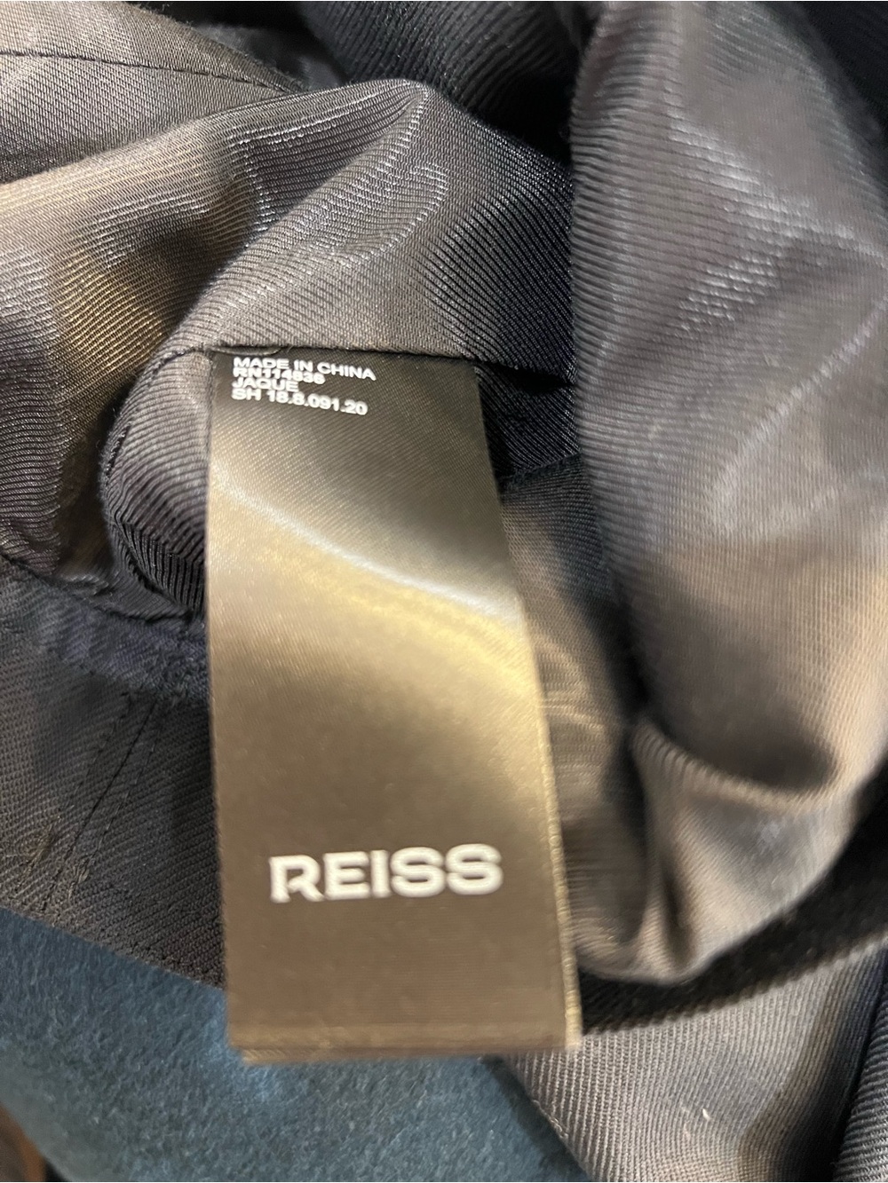 REISS Black Military Cropped Jacket Gold Crest Buttons Size 8 NWOT - Picture 9 of 10